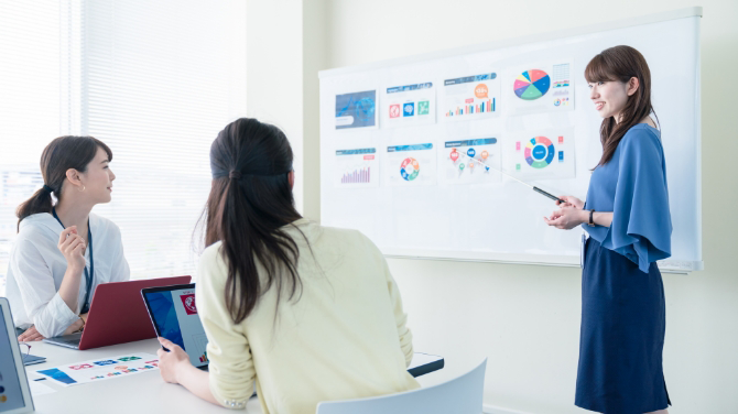 女性の視点で「共感」から「行動」への設計ができる イメージ