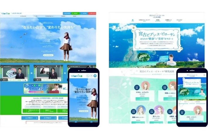 青色のサイト事例